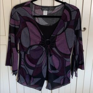 Brittany Black Sweater with attached cami